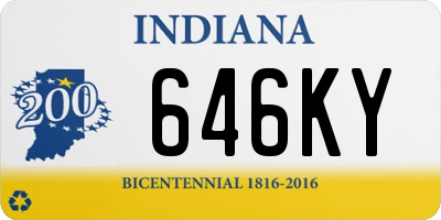 IN license plate 646KY