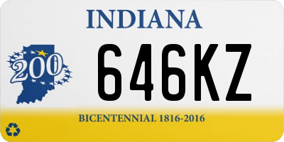 IN license plate 646KZ