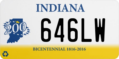 IN license plate 646LW