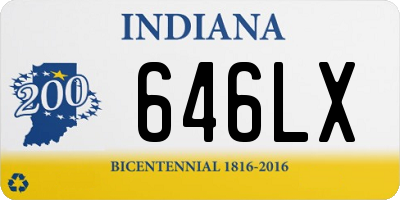 IN license plate 646LX