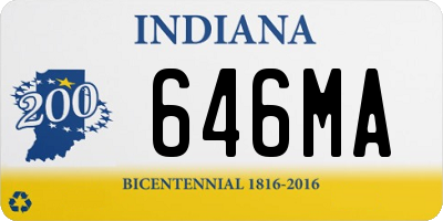 IN license plate 646MA