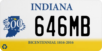 IN license plate 646MB