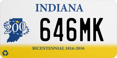 IN license plate 646MK