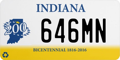 IN license plate 646MN