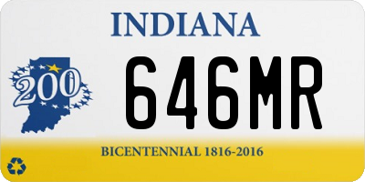 IN license plate 646MR