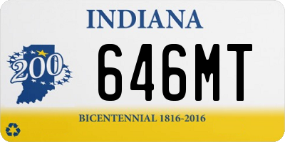 IN license plate 646MT