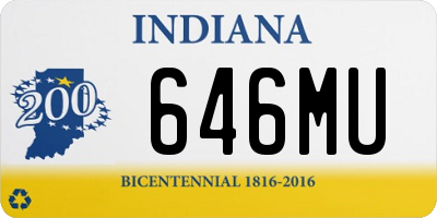 IN license plate 646MU