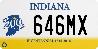 IN license plate 646MX