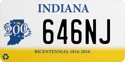 IN license plate 646NJ