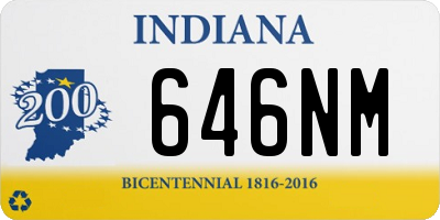 IN license plate 646NM