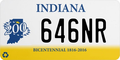 IN license plate 646NR