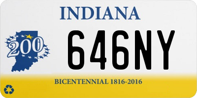 IN license plate 646NY