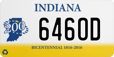 IN license plate 646OD