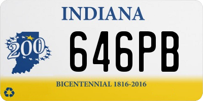 IN license plate 646PB