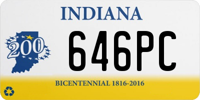 IN license plate 646PC