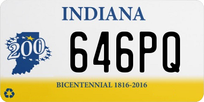 IN license plate 646PQ