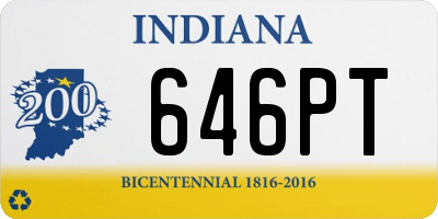IN license plate 646PT