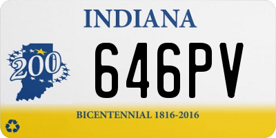 IN license plate 646PV