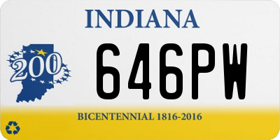 IN license plate 646PW