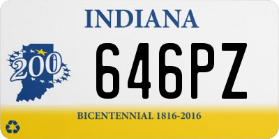 IN license plate 646PZ