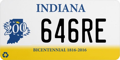 IN license plate 646RE