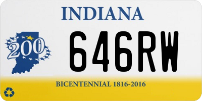 IN license plate 646RW