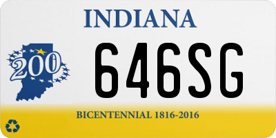 IN license plate 646SG