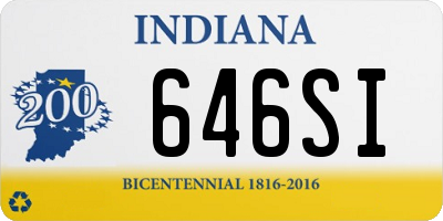 IN license plate 646SI