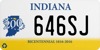 IN license plate 646SJ