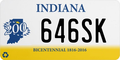 IN license plate 646SK