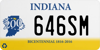 IN license plate 646SM