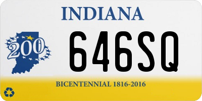 IN license plate 646SQ