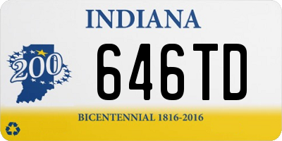 IN license plate 646TD