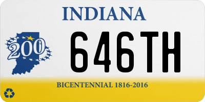 IN license plate 646TH