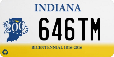 IN license plate 646TM