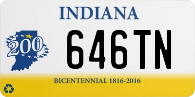 IN license plate 646TN