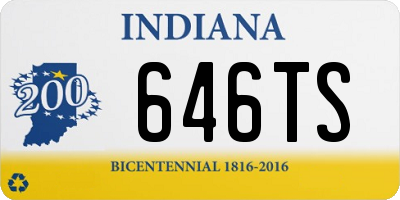 IN license plate 646TS