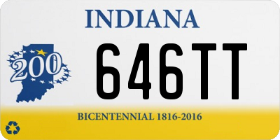 IN license plate 646TT