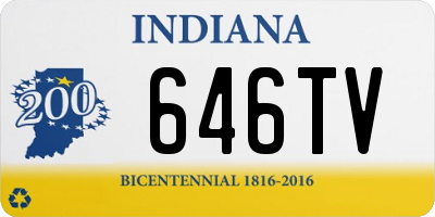 IN license plate 646TV