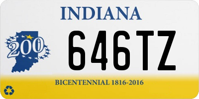 IN license plate 646TZ