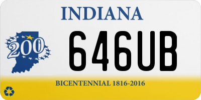 IN license plate 646UB