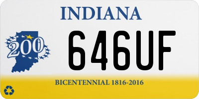 IN license plate 646UF