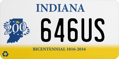 IN license plate 646US