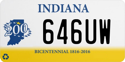 IN license plate 646UW