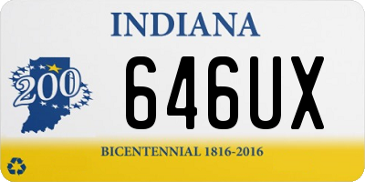 IN license plate 646UX