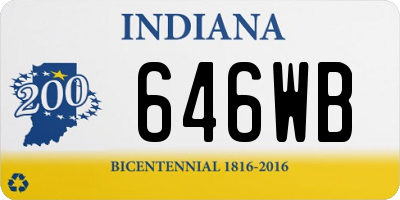 IN license plate 646WB