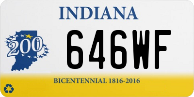 IN license plate 646WF