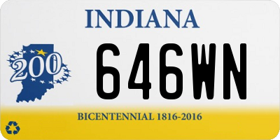 IN license plate 646WN