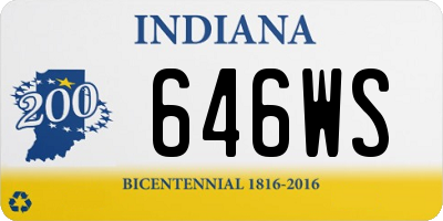 IN license plate 646WS