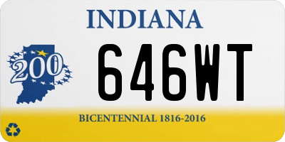 IN license plate 646WT